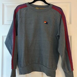 Aviator Nation Slate Purple Crewneck Sweatshirt XS